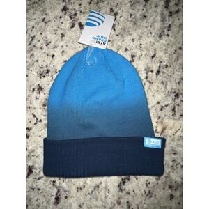 NWT AT&T Employee Blue Ombre Knit Hat Beanie Logo Brand Store Cap Toboggan